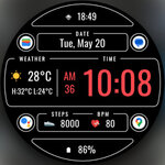 [Android, WearOS] DADAM106 Weather Digital Watch Face A$0.89 (Was A$2.79) @ Dadam Watch Faces Google Play