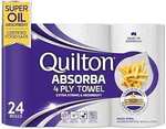 [Prime] Quilton Absorba Paper Towel Rolls 4-Ply 24-Pack $22.99 ($20.69 Subscribe & Save) Delivered @ Amazon AU