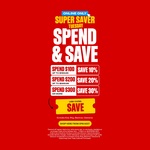 10% off RRP with $100-$199.99 Spend, 20% off with $200-$299.99 Spend, 30% off with $300+ Spend @ Supercheap Auto (Online Only)