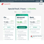Express VPN: 28 Months Basic Subscription US$107.49 / A$164.52 + 70% Cashback from Cashrewards UPDATE: 95% Cashback