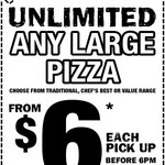 $6 Unlimited Any Large Pizza @ Domino's (2 Days Only)