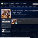 [PSN-US] Uncharted 3: Drake's Deception Single Player FREE [No PS+ Required]