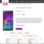 Samsung Galaxy Note 4 from $57/pm with Bonus 2GB Data @ Virgin Mobile