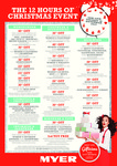 MYER - 12 hours of Christmas Event - 9am to 9pm 18th November 