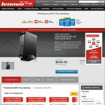 Lenovo ThinkCentre M73 TinyDesktop $549 Pentium G3240T, 8GB RAM & Bonus 22" Display