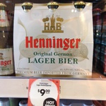 Henninger Lager Beer 4.8% Alc/Vol $9 @ 1st Choice