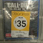 Call of Duty: Ghosts PS4 $35 @ Kmart Broadway, NSW