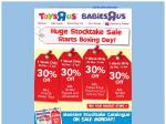 Toys 'R' Us 30% off Many Items Starts 26 Dec