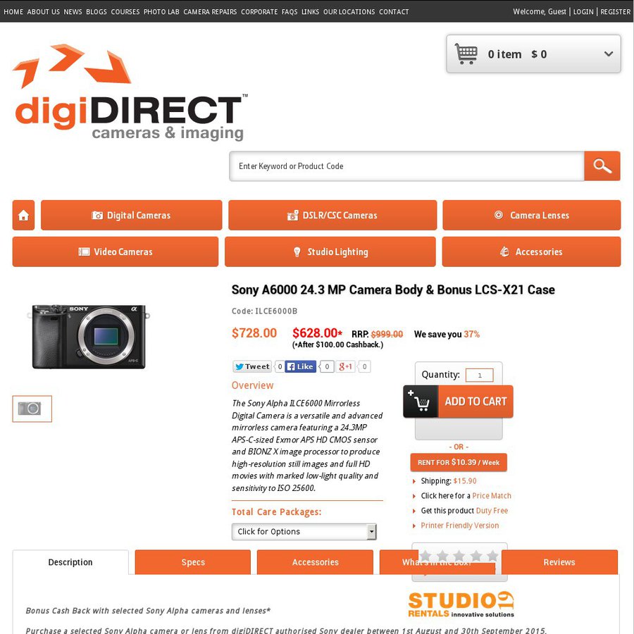 sony a6500 digidirect