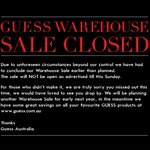 Guess Warehouse Sale - up to 80% off [Mascot, NSW]