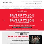 Online David Jones up to 60% off Fashion and 50% off Home Range