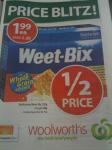 Woolworths NSW Weekend Price Blitz - Weet-Bix 750g 1/2 Price $1.99 (Save $2.20)