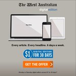 Monday to Saturday Digital Edition Access $1 for 30 Days @ The West Newspapers [WA]