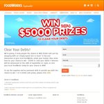 Win 1 of 4 $5,000 Cash Prizes [Spend Minimum $25 at FoodWorks to Enter]