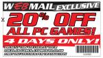 20% off all PC games at EB games