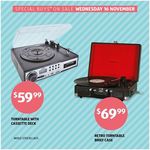 Win a Turntable with Cassette Deck or 1 of 2 Retro Turntable Brief Cases from ALDI