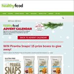 Win 1 of 15 12-Pack Cartons of Piranha Snaps Worth $31.80 Each from Healthy Food Guide
