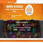 Win 1 of 20 Major Prizes of 200,000 Rewards Pts ($1,000) +/- 1 of 200 Minor Prizes of 10,000 Rewards Pts ($50) from Woolworths