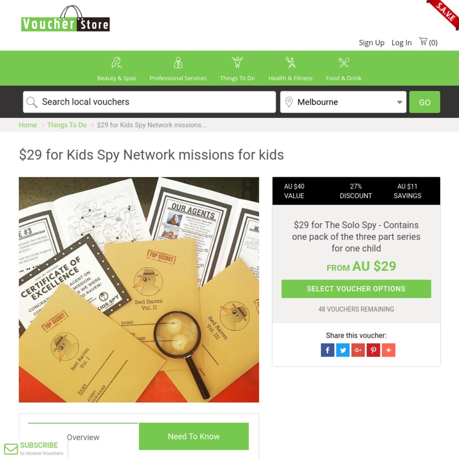 $29 for Kids Spy Network Missions for Kids Another for $129 for The