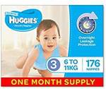 Huggies Ultra Dry Nappies, Boys, Size 3 (6-11kg), 176 Nappies, $49 Delivered @ Amazon AU