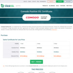Positive SSL Certificate of Comodo - US $12 (~AU $15)/yr | 75% off price @ ClickSSL