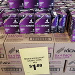 [VIC] Mountain Dew Kickstart Midnight Grape | $1 for Pack of 4 | $6 for a Slab @ Bargain Depot