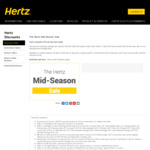 Hertz Mid-Season Sale: Save 25% off The Base Rate on Australian Rentals
