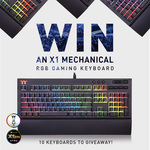 Win 1 of 10 TT Premium X1 Mechanical RGB Gaming Keyboards Worth $199 from Thermaltake ANZ