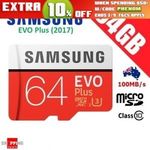 Samsung EVO Plus 64GB MicroSD $22.32 Delivered @ Shopping Square eBay