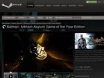 Batman: Arkham Asylum Game of the Year Edition 75% OFF now USD$7.50