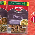 Free Primo Crumbled Beef or Italian Style Pork @ Woolworths via Woolworths Rewards