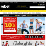 Take A Further 10% off (Some Exclusions) @ rebel (Online)