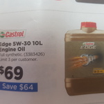 Castrol Edge 5W-30 10L Engine Oil $69 (Save $64) @ Repco