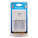 Standard Charger with 4 x AA Ready To Use Eneloop Batteries $25 Incl. Delivery DSE Online