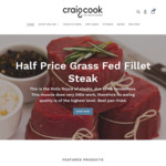 [NSW] ½ Price Grass Fed Fillet Steaks 200g $8, 400g $15, 1kg $37 (Sydney, Free Shipping >$95) @ Craig Cook The Natural Butcher