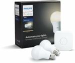 Philips Hue White Smart Bulb E27 Starter Kit $39.90 Delivered @ Amazon AU