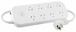 Jackson Surge Protected 8 Outlet Powerboard White $13 + Shipping ($0 C&C) @ Officeworks