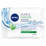 NIVEA Pure & Natural Refreshing Cleansing Wipes 25 Wipes $2 (RRP $7.50) @ Priceline