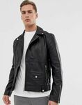 Barneys Original Real Leather Jacket - $152 (73% off - RRP $566) @ ASOS