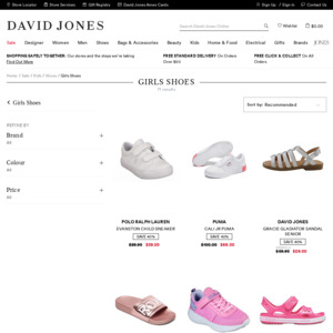 david jones girls shoes