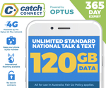 [UNiDAYS] Catch Connect 365 Day Plan 120GB/60GB - Unlimited Talk and Text $108/ $89.10 Delivered @ Catch