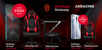 Win 1 of 3 Handset & Gaming Chair Bundles Worth Up to $1,500 from Red Magic/AKRacing