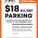 [QLD] All Day CBD Parking $18 @ First Parking (53 Albert St, Brisbane)