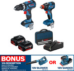 Bosch Blue 18V Brushless 2 Piece Combo Kit with 2x 4.0Ah Li-Ion Batteries $399 with Bonus 18V Blower C&C or + Delivery@ Bunnings