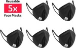 Italian-Made Hydrophobic Reusable Face Masks 5-Pack $29.99 Delivered ($5.99 Each) @ ASG The Store AU