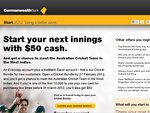 Cricket Bundle - $50 Commonwealth Bank Opening Bonus - Netbank Saver and Everyday Account