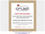 Crust Glen Waverley - Free Starter Pizza with Large/Upper Crust Pizza
