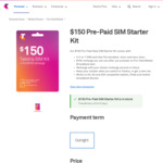Telstra 40GB $150 12-Month Pre-Paid Data-Only SIM for $120 (Discount Shows in Cart) @ Telstra
