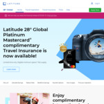 Latitude 28° Global Platinum Mastercard: Complimentary International and Domestic Travel Insurance For A Limited Time