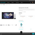 Huion Kamvas Pro 16 (2.5k) 15.8" IPS Graphics Tablet, A$899 @ Huion Official Store